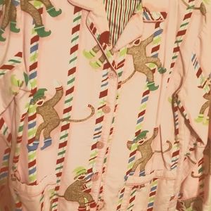 NICK & Nora Flannel Sock Monkey Pajamas